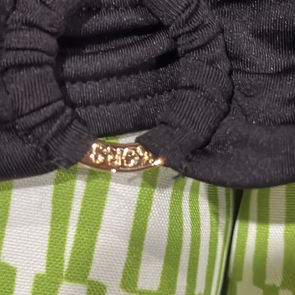 Michael Kors Black and Gold Bikini V-Neck